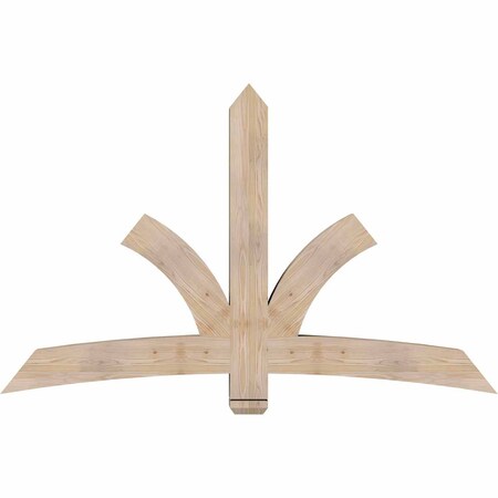 Ekena Millwork Davenport Smooth Timber Gable Bracket, Douglas Fir, 72"W x 45"H x 5 1/2"D x 5 1/2"F, 15/12 Pitch GBW072X45X0606DAV00SDF